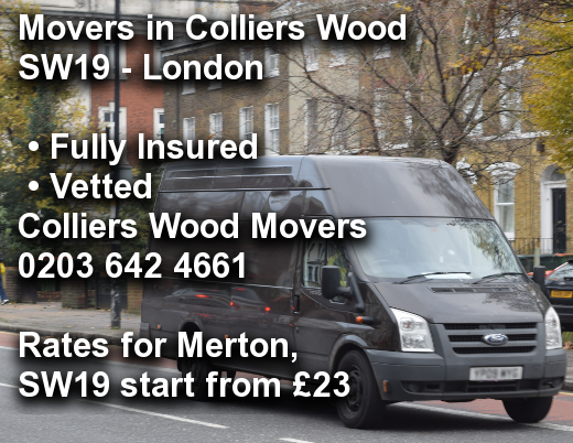 Movers in Colliers Wood SW19, Merton